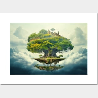 Ancient Tree Of Life Peaceful Nature Fantasy World Harmony Imagination Posters and Art